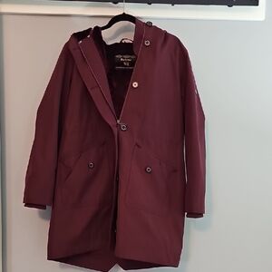 Barbour Women's Burgundy Hooded Raincoat